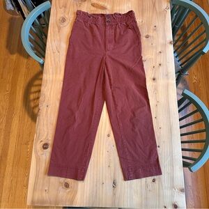 Madewell Women's Cropped Pants in Rust